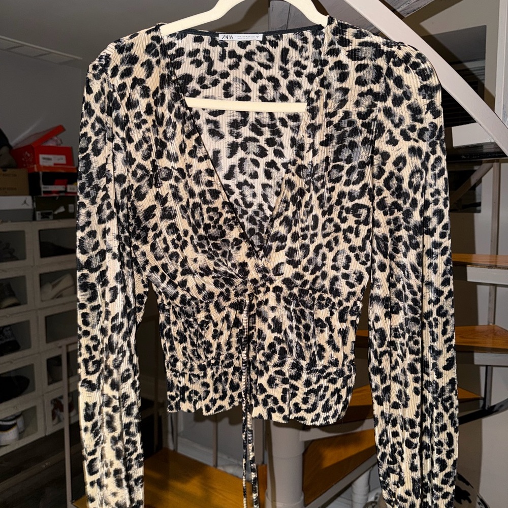 Zara Animal Print Blouse